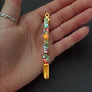 Handmade multicolored snuff spoon:)